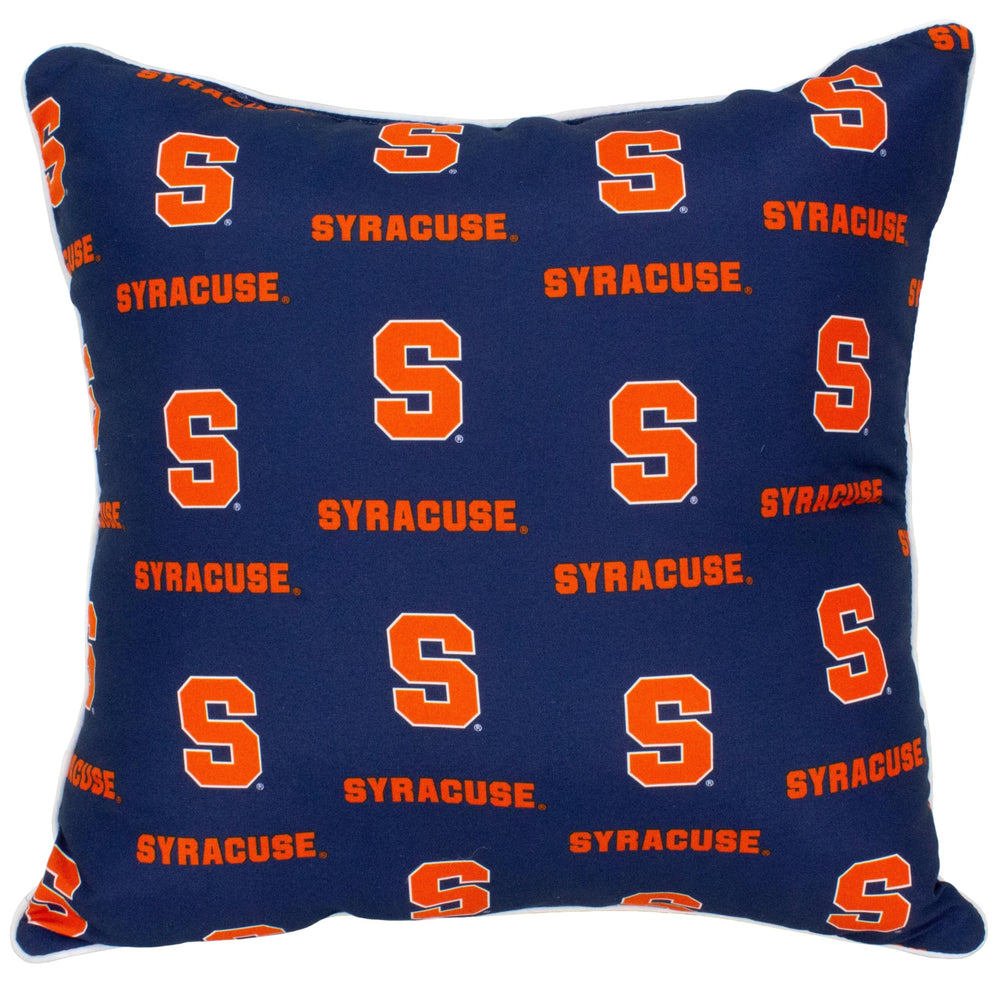 Syracuse Orange 16" X Decrative Pillw Pair Blue Sprts Nvelty Plyester Set - Diamond Home USA