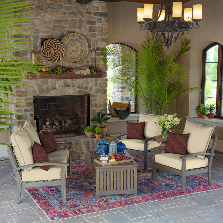 Arden lections Outdoor Deep at t 24 x 24 Rain-Proof Fade Resistant Deep - Diamond Home USA