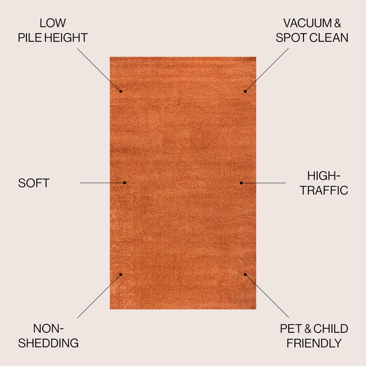 JONATHAN Y Tumbling Solid Low-Pile Area Rug