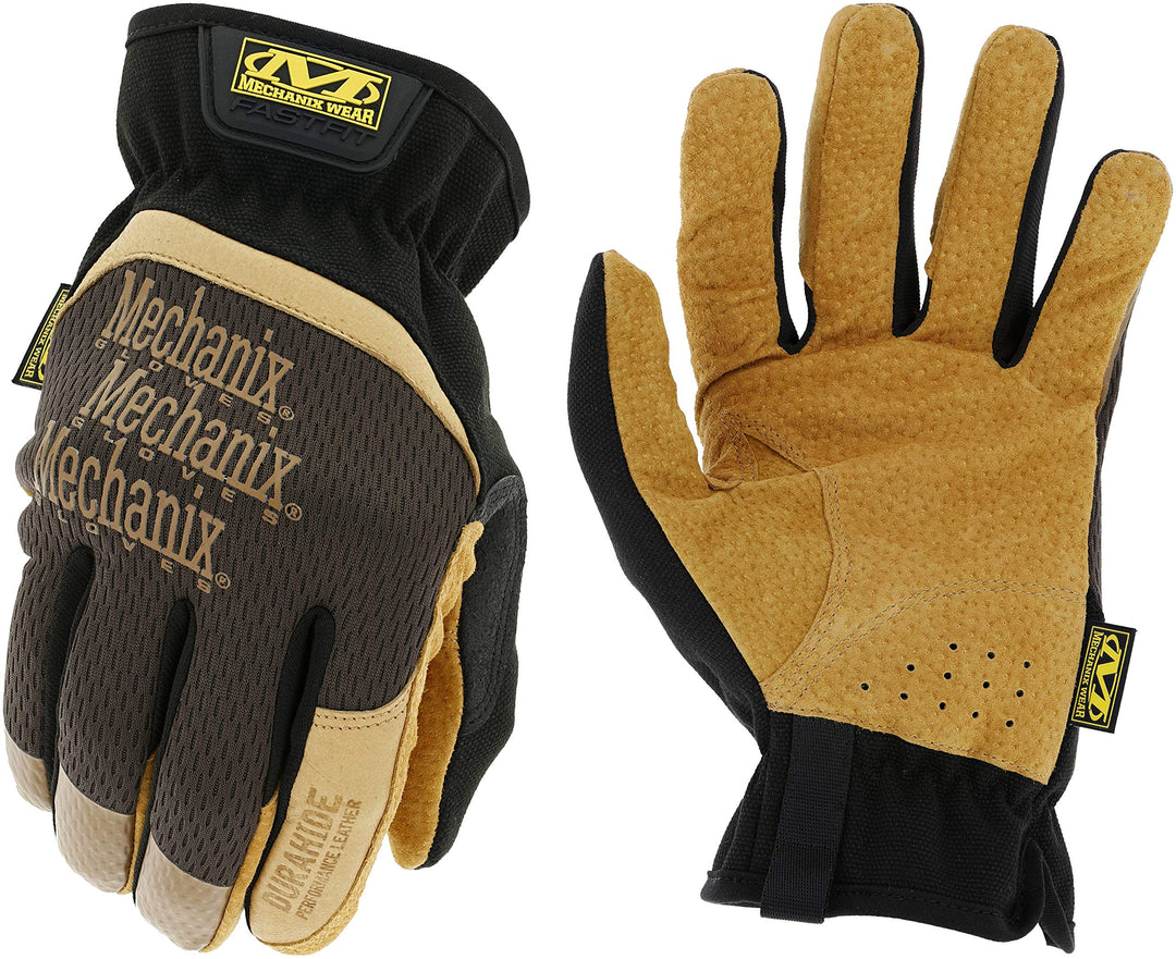 Mechanix Wear: Durahide Leather FastFit Work Glove with Elastic Cuff for