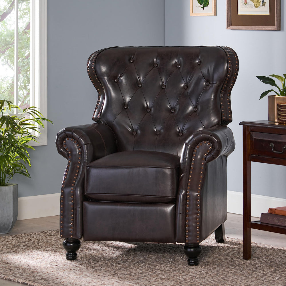 Christopher Knight Home Walder Reconstituted Bycast Leather Recliner Brown - Diamond Home USA