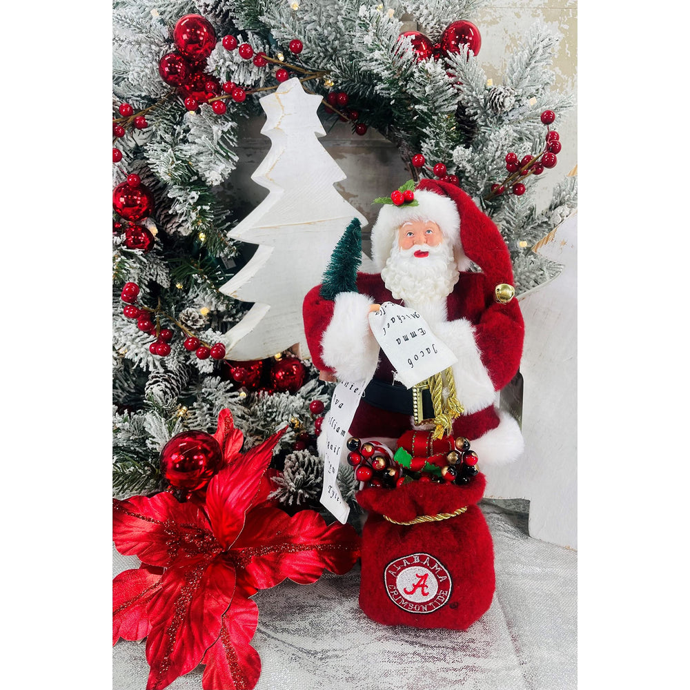 Santa's Workshop 12" Alabama Santa 12x5x6 Red Resin - Diamond Home USA