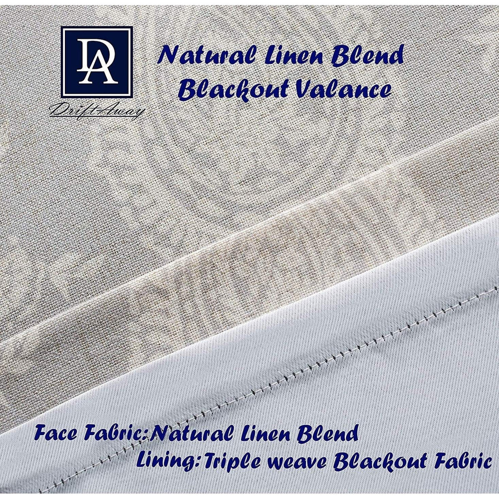 Paisley Block Print Linen Blend Window Curtain Valance - 52'' Width X 18'' - Diamond Home USA