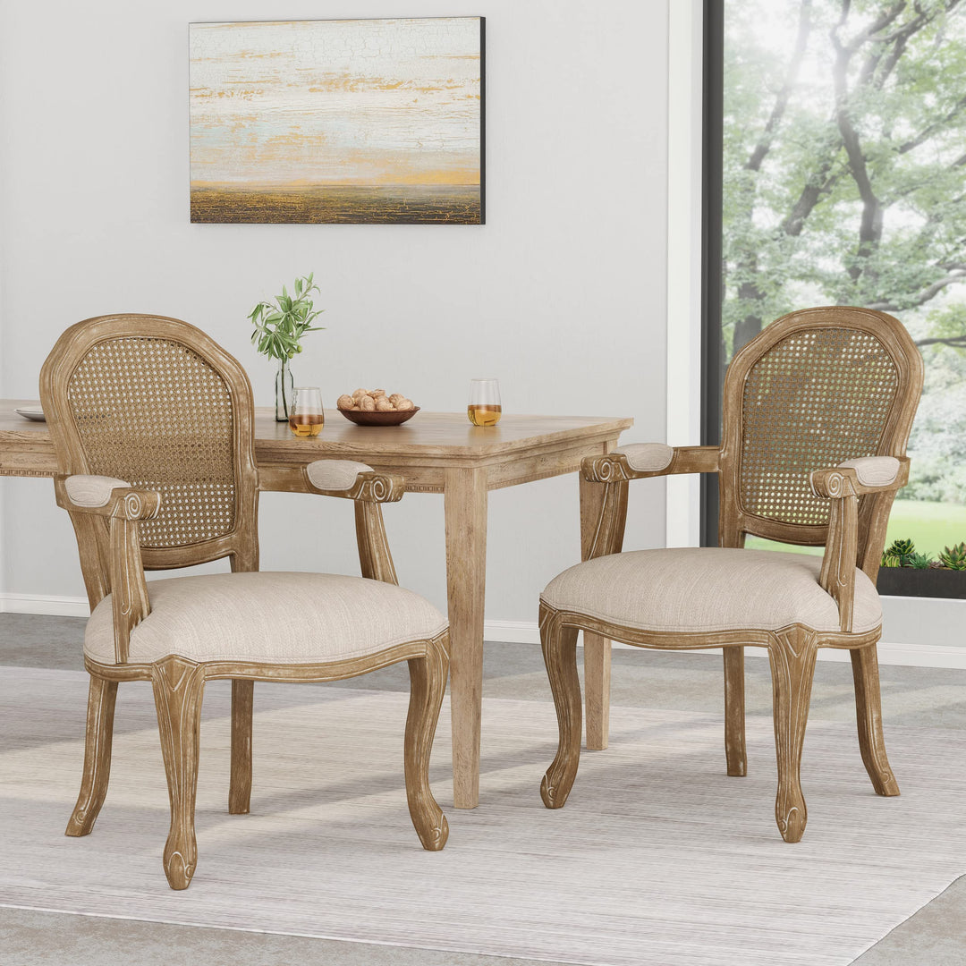 Christopher Knight Home Mina Dining Chair Beige + Natural - Diamond Home USA
