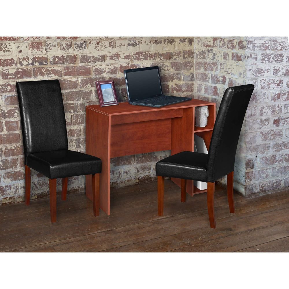 31" Desk -Cherry Orange Modern Contemporary Rectangular Laminate Cherry Finish - Diamond Home USA