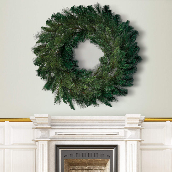 Belgium Wreath 48" Branch Tips Natural Green Un-lit