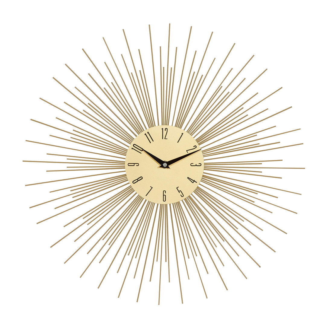 Gold Metal Contemporary Wall Clock 19 X 1 Yellow Modern - Diamond Home USA
