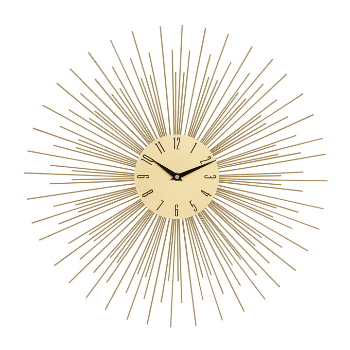 Gold Metal Contemporary Wall Clock 19 X 1 Yellow Modern - Diamond Home USA