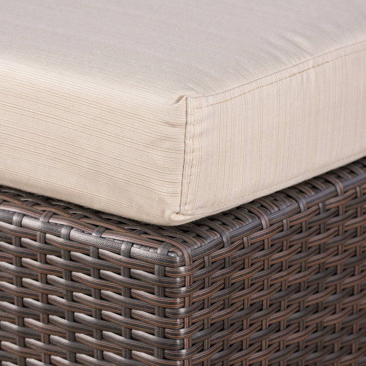 Christopher Knight Home Santa Rosa Outdoor Wicker Bench with Water Resistant Brown - Diamond Home USA