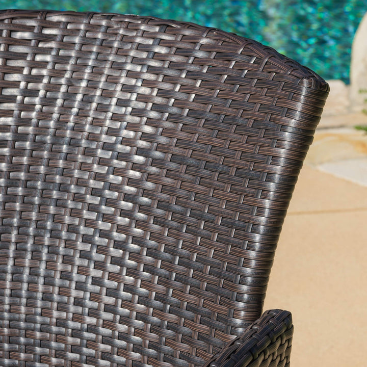 Christopher Knight Home Anaya Outdoor Wicker Dining Chairs 2-Pcs Set Multibrown - Diamond Home USA