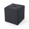 Christopher Knight Home Kenyon Fabric Square Ottoman Dark Charcoal