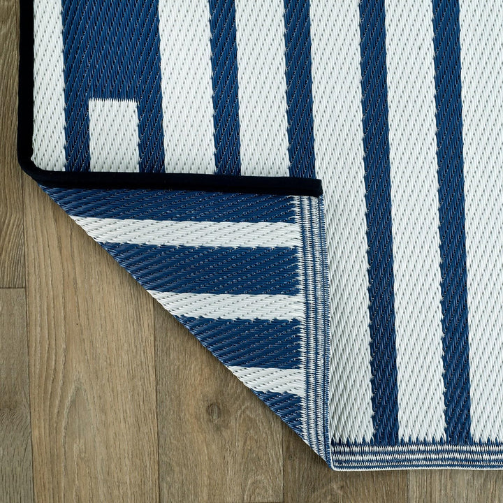 Rugshop Bohemian Diamond Stripe Reversible Crease-Free Waterproof Premium - Diamond Home USA