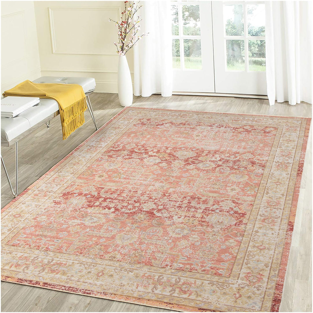 Magi Aurelia Sina Bordered Area Rug Blue 5'1" x 7'6" 5' x 8' Indoor Living - Diamond Home USA
