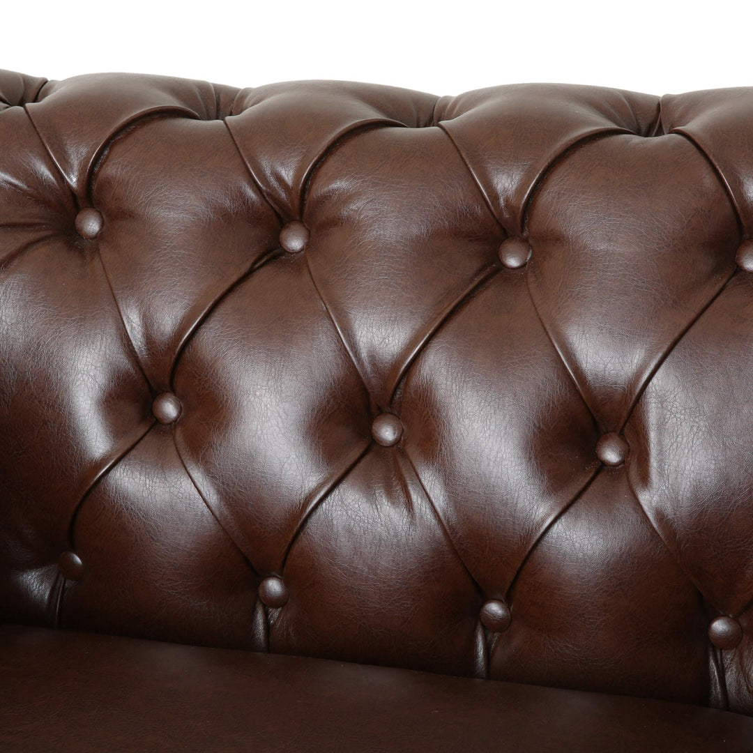 Christopher Knight Home Castalia Club Chair Dark Brown + Natural 33.5D x 39W x - Diamond Home USA