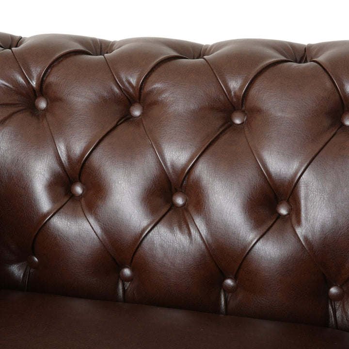 Christopher Knight Home Castalia Club Chair Dark Brown + Natural 33.5D x 39W x - Diamond Home USA