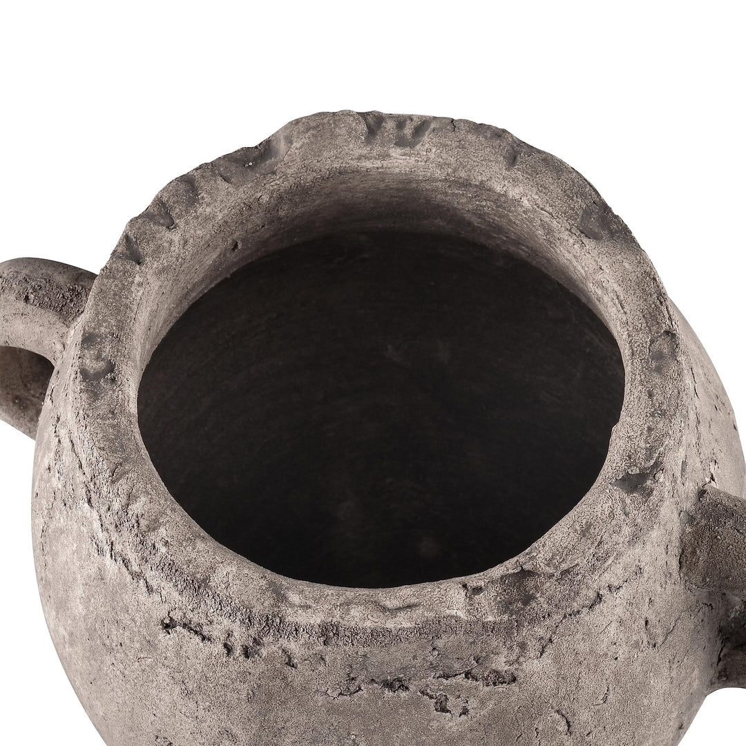 Vase Small Black Transitional Ceramic - Diamond Home USA