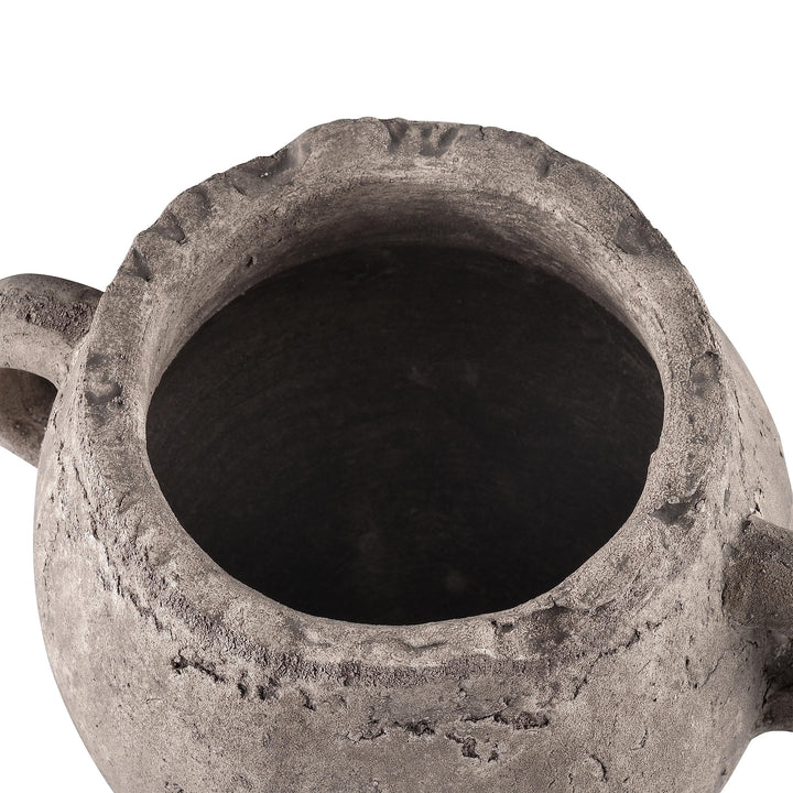 Vase Small Black Transitional Ceramic - Diamond Home USA