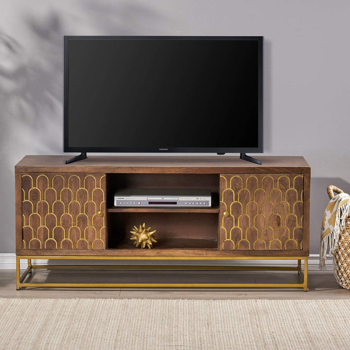Christopher Knight Home Sevier Contemporary Wooden TV Stand Walnut - Diamond Home USA