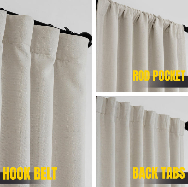 Exclusive Fabrics Faux Linen Room Darkening Curtain (1 Panel)
