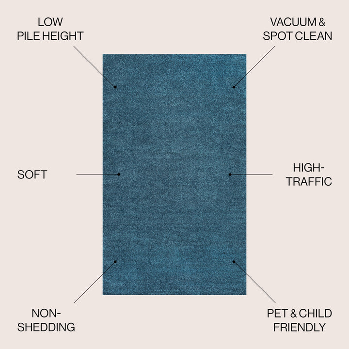 JONATHAN Y Tumbling Solid Low-Pile Area Rug
