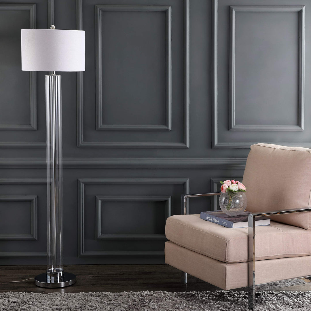 Safavieh FLL4017A Lighting Collection Lovato 64" Clear Floor Lamp - Diamond Home USA