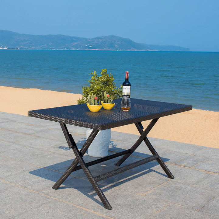 Safavieh PAT7503A Outdoor Collection Akita Rectangle Folding Table