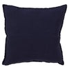 SARO LIFESTYLE 100% Linen Down-Filled Throw Pillow with Fringed Edges Midnight Blue