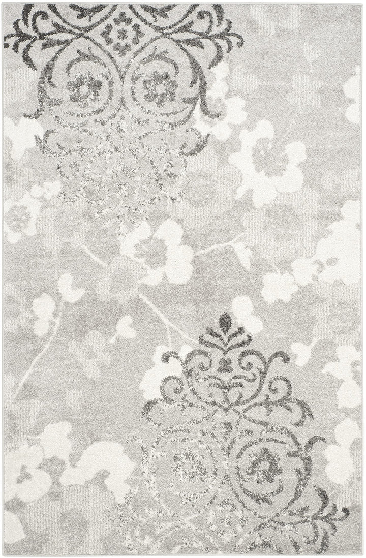 SAFAVIEH Adirondack Collection Area Rug - 6' x 9' Silver & Ivory Floral Glam - Diamond Home USA