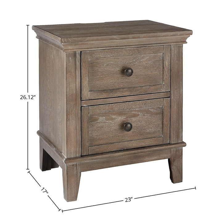 Westwood Design Leland 2 Drawer Nightstand Stone Washed - Diamond Home USA