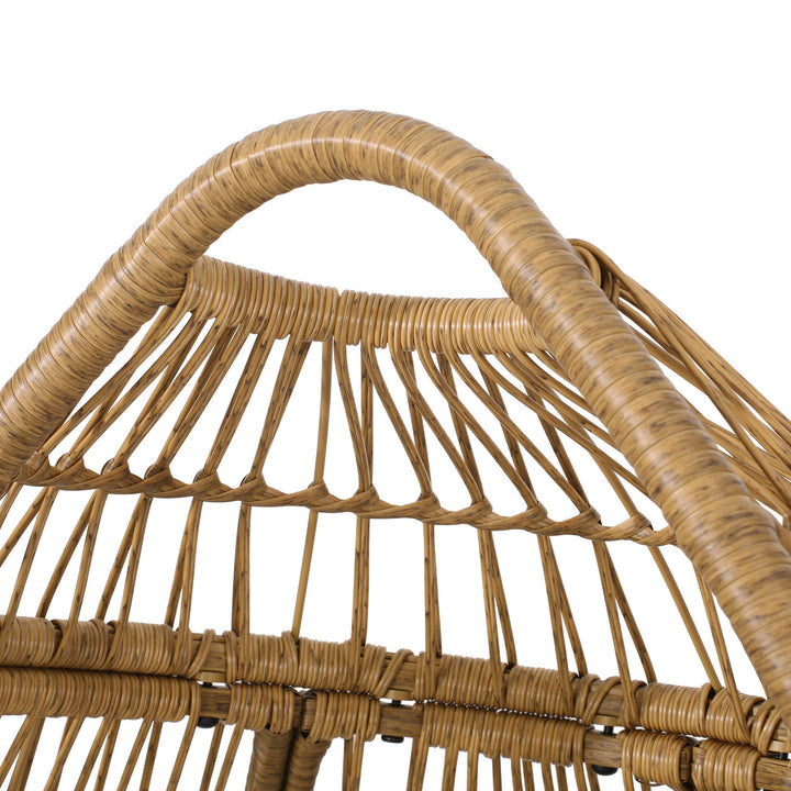 Christopher Knight Home Aimee Outdoor Wicker Terdrop Chir with Cushion Beige - Diamond Home USA