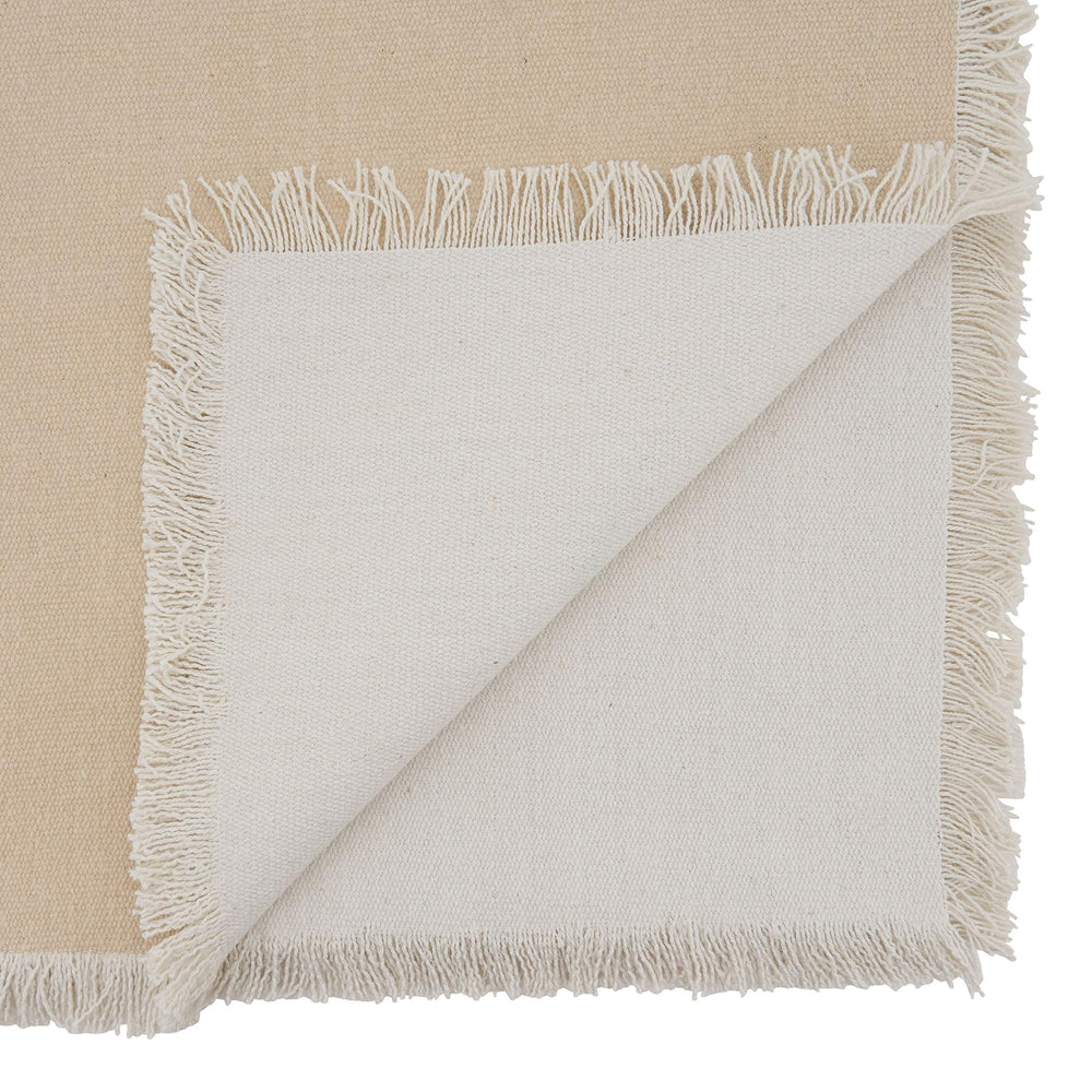 Fringe Border Table Runner Natural - Diamond Home USA