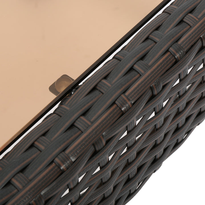 Christopher Knight Home Antibes PE Accent Table Multibrown - Diamond Home USA