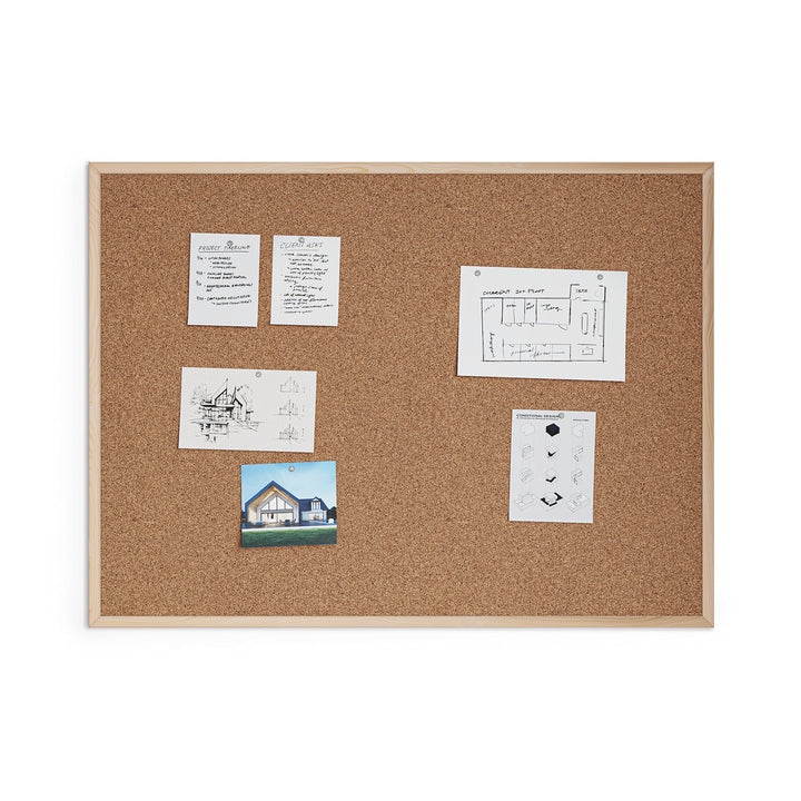 U Brands Cork Bulletin Board 35 x 47 Inches Light Birch Wood Frame (003U00-01) - Diamond Home USA