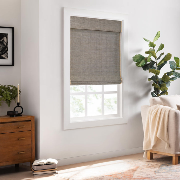 Eclipse Bamboo Roman Shades for Windows Semi-Privacy Light-Filtering