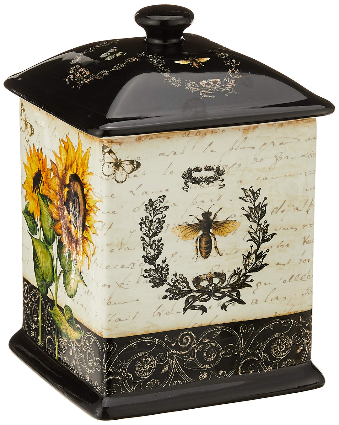 Certified International 3 Piece French Sunflowers Canister Set 56 oz/60 oz/96 oz - Diamond Home USA
