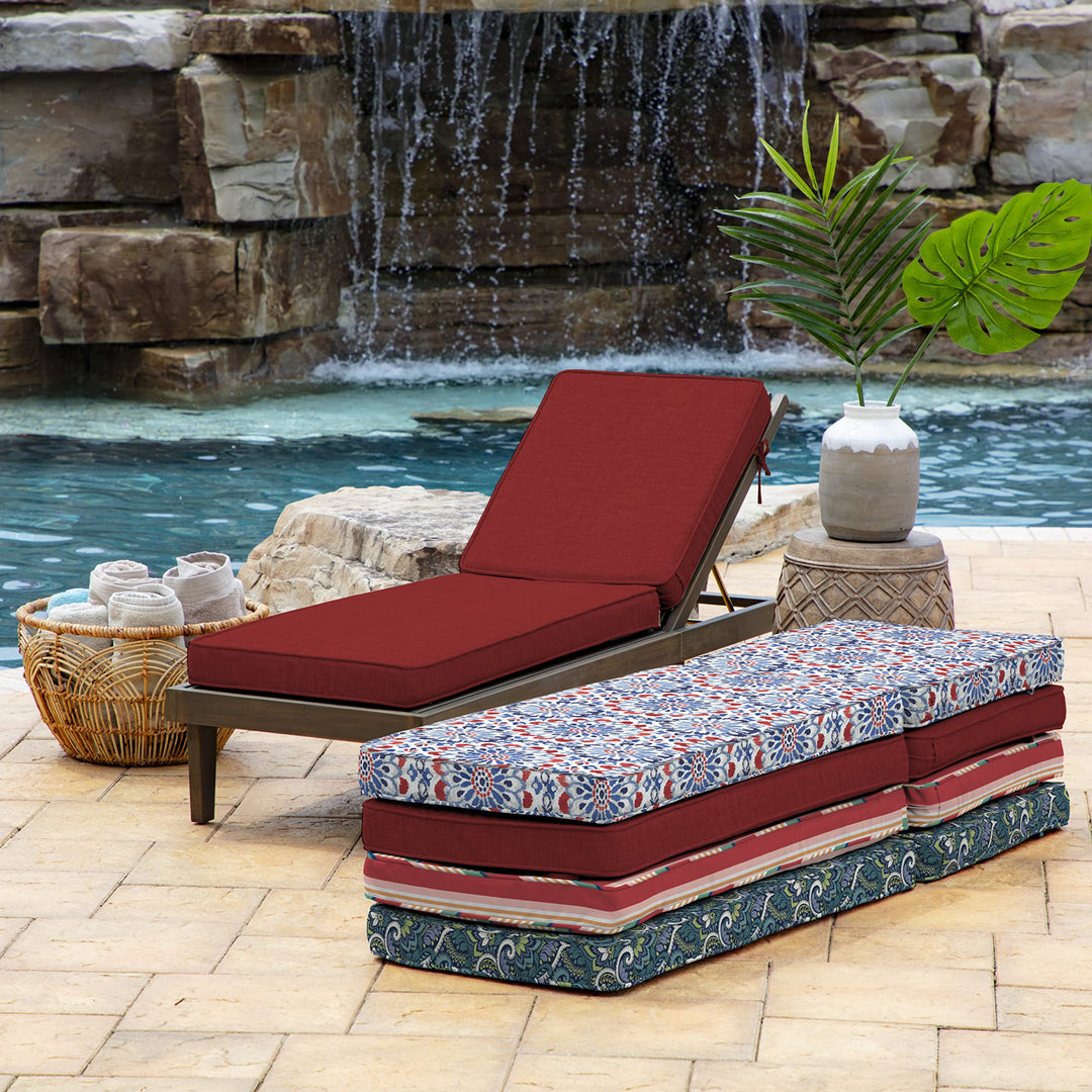 Arden Selections ProFoam Essentials Outdoor Chaise Lounge Cushion 72 x 21 Classic