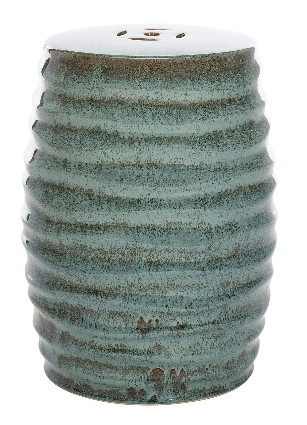 Safavieh ACS4575B Kita Ceramic Decorative Garden Stool 0 Blue - Diamond Home USA