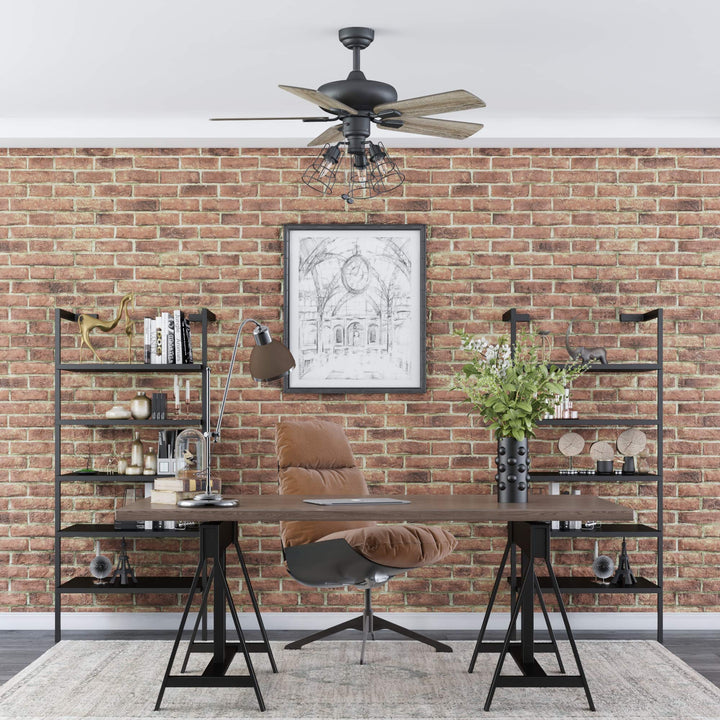 Prominence Home Madison County 42 Inch Industrial Style LED Ceiling Fan with - Diamond Home USA