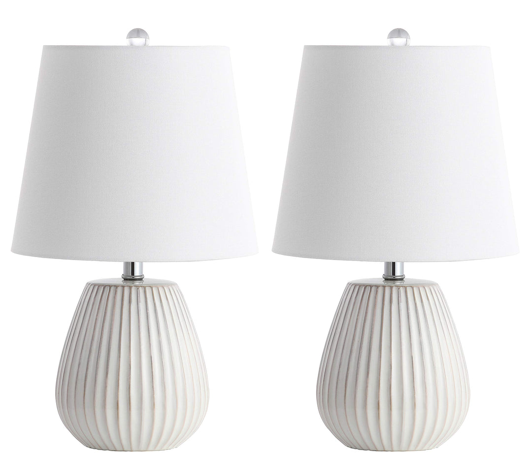 SAFAVIEH Lighting Collection Kole White 21-inch Bedroom Living Room Home - Diamond Home USA