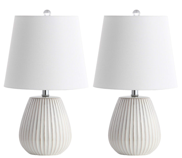 SAFAVIEH Lighting Collection Kole White 21-inch Bedroom Living Room Home - Diamond Home USA
