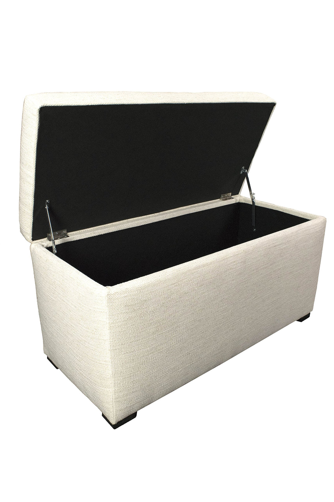 MJL Furniture Designs Angela Collection Button Tufted Upholstered Lift Top Ivory