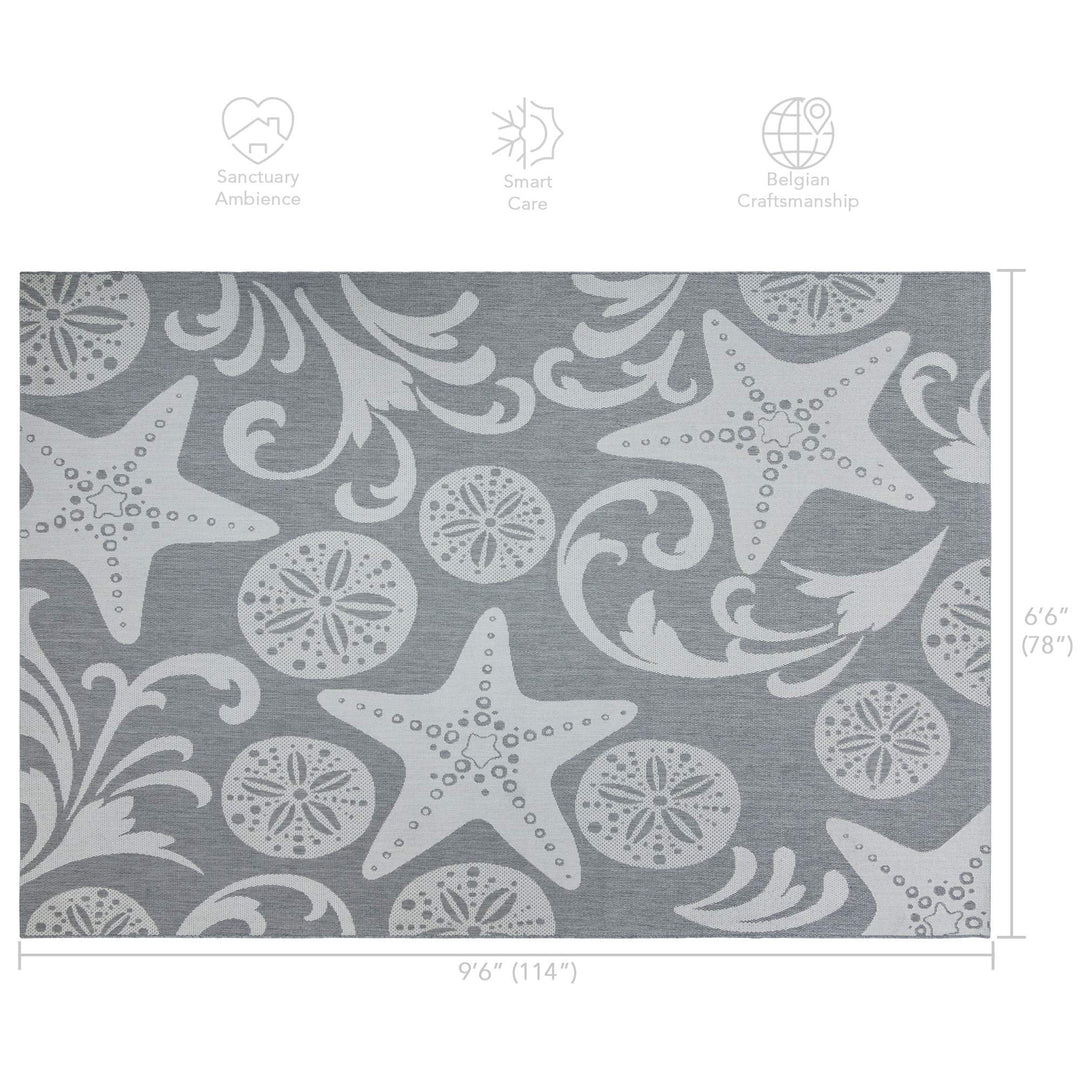 Gertmenian Indoor Outdoor Area Rug Classic Flatweave Washable Stain & UV 6'6" x 9'6" - Diamond Home USA