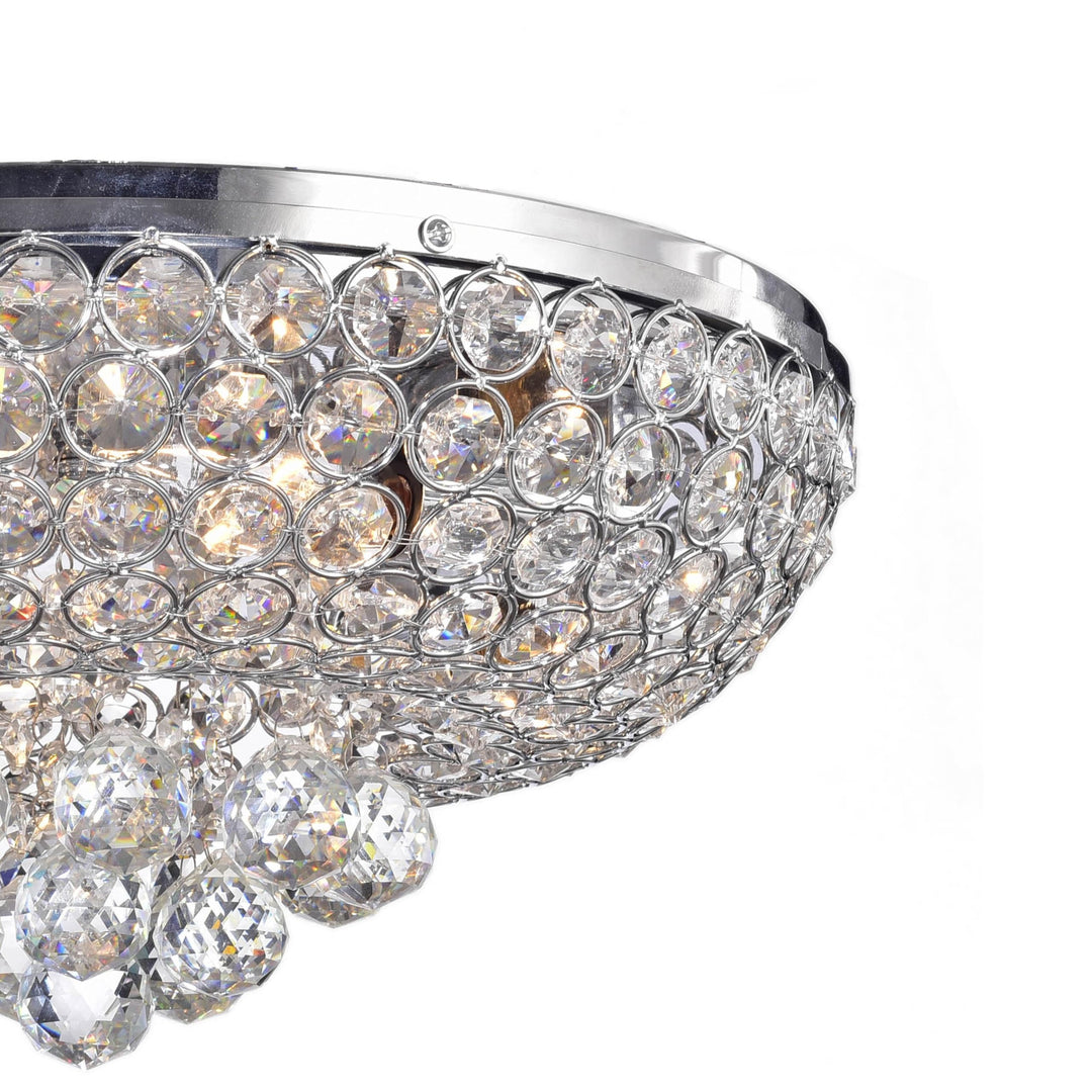 The Lighting Store Francisca 4-light Chrome Finish Flush Mount Crystal - Diamond Home USA