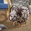 Christopher Knight Home Bessie Patterned Velvet Cow Ottoman Brown Milk Cow / White/Brown
