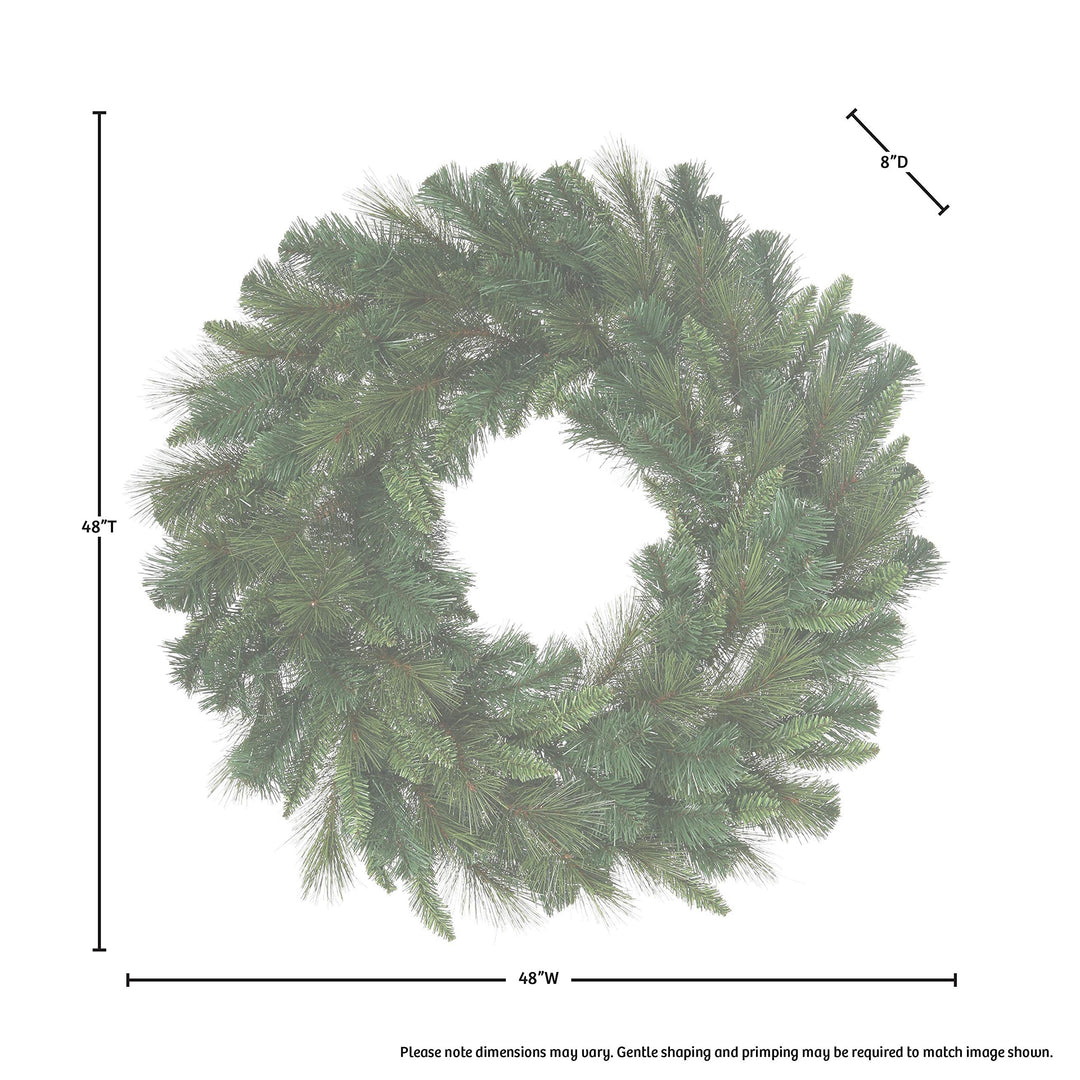 Belgium Wreath 48" Branch Tips Natural Green Un-lit - Diamond Home USA