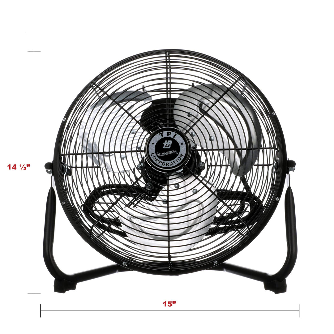 TPI Corporation CF12 3-Speed Commercial Floor Fan - 12” High-Velocity - Diamond Home USA