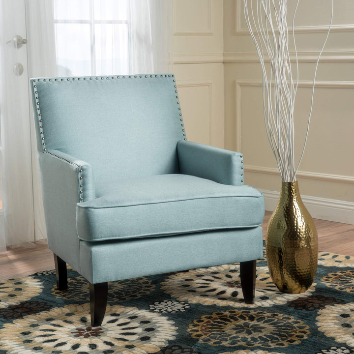 Christopher Knight Home Tilla Fabric Club Chair Light Blue 29.13D x 30.31W x . - Diamond Home USA