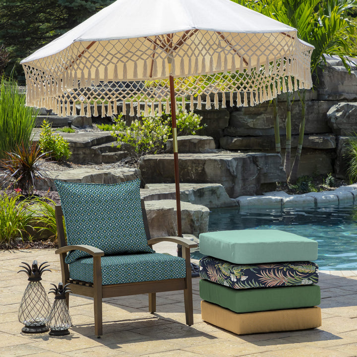 Arden Selections Outdoor Deep Seat Cushion Set 24 x 24 Water Repellant Fade - Diamond Home USA