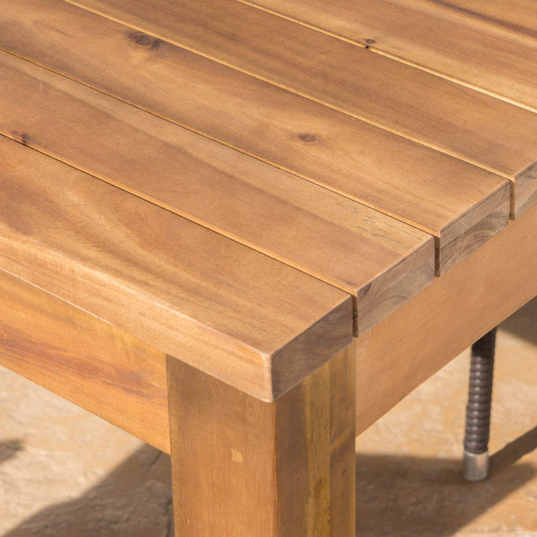 Christopher Knight Home Wilson Outdoor Expandable Acacia Wood Dining Table Teak - Diamond Home USA
