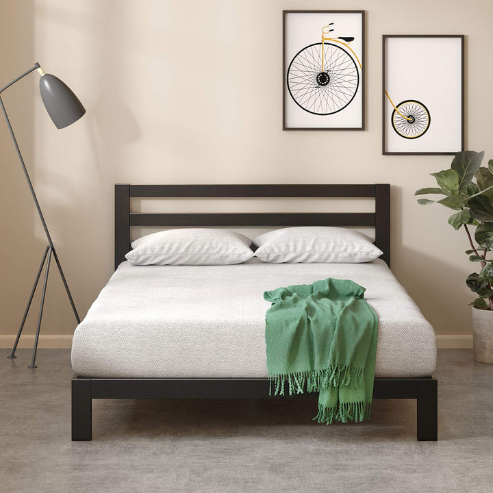 ZINUS Arnav Metal Platform Bed Frame with Headboard Wood Slat Support No Box